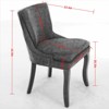 Upholstered Dining Chairs Set of 2, Chenille Fabric Accent Chairs with Double-Layer Cushion, Mid Backrest, Rivet Trim for Dining Room - 2 of 4