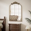 BEAUTYPEAK Vanity Wall Mirror Decorative Vintage Arch Bathroom Mirror with Designed Bottom - 3 of 4