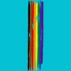 Adult Design By Humans Pride Rainbow Vertical Stripe By alphalezbean T-Shirt - 2 of 2