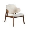 Boucle Fabric Wingback Accent Chair with Wood Frame, Mid-Century Modern Comfortable Design - 2 of 4