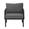 Modern Outdoor Plastic Lounge Chair with Weather Resistant Frame & Thick Cushions, Patio Deep Seating-3irtyhousy - 3 of 4
