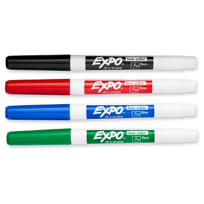 EXPO Dry Erase Markers, Fine Tip, 4ct - Multicolor Ink