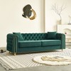 NicBex Modern 3-Seat Luxury Tufted Design Sofa Couch for Living Room,Bedroom,Velvet Upholstered Lounge Settee Sofa with Deep Cushions - 2 of 4