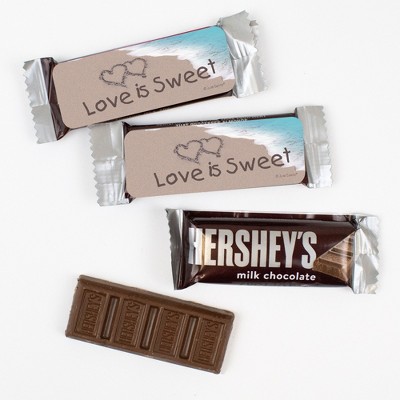44 Pcs Bulk Wedding Candy Hershey's Snack Size Chocolate Bar Party Favors (19.8 oz, Approx. 44 Pcs) - Beach