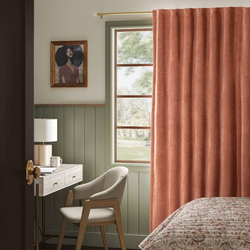 Blackout Chenille Curtain Panels - Threshold™, 3 of 7
