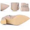 BLISSFUL STEP Rhinestone Bow Pointed Toe Chunky Heel Ankle Boots for Women - 3 of 4