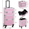 Yaheetech Rolling Aluminum 3 in 1 Makeup Case Trolley Makeup Beauty Box Case - 2 of 4