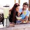 Oggi 102oz Plastic/Steel Beverage Dispenser with Ice Tube and EZ-Pour Spigot - Silver: Cold Drink & Juice Server - 2 of 3