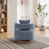Racxily 29.1"W Swivel Accent Chair, Sofa Chair With Weathered Base For Nursery Bedroom Living Room Office, Club Chair Leisure Arm Chair For Lounge - 3 of 4