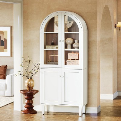 Hommoo 68" Tall Arched Bookcase