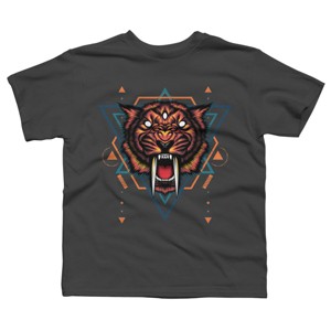 Boy's Design By Humans Saber tooth sacred geometry By SyndicateStudio T-Shirt - 1 of 3