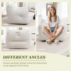 MOONMISS Teddy Fabric Bean Bag Sofa Chair with Armrests Stuffed High-Density Foam in Living Room,Bedroom Reading - 4 of 4