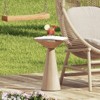 JIONJOY Rustic Round Pedestal Side Table - Farmhouse Martini Table with Tapered Base for Living Room, Bedroom or Small Spaces - 3 of 4