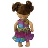 Doll Clothes Superstore Butterflies on Multi Color Print Fits Some Baby Alive And Little Baby Dolls - 4 of 4