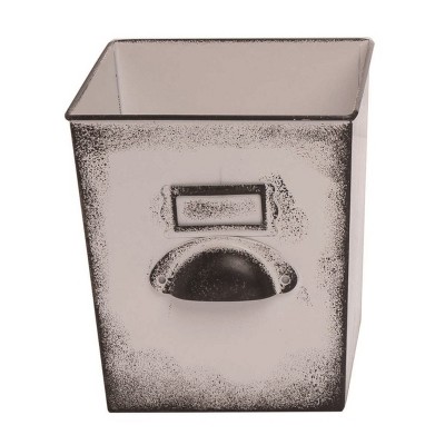 Transpac Metal 7 in. Off-White Spring Library Drawer Planter
