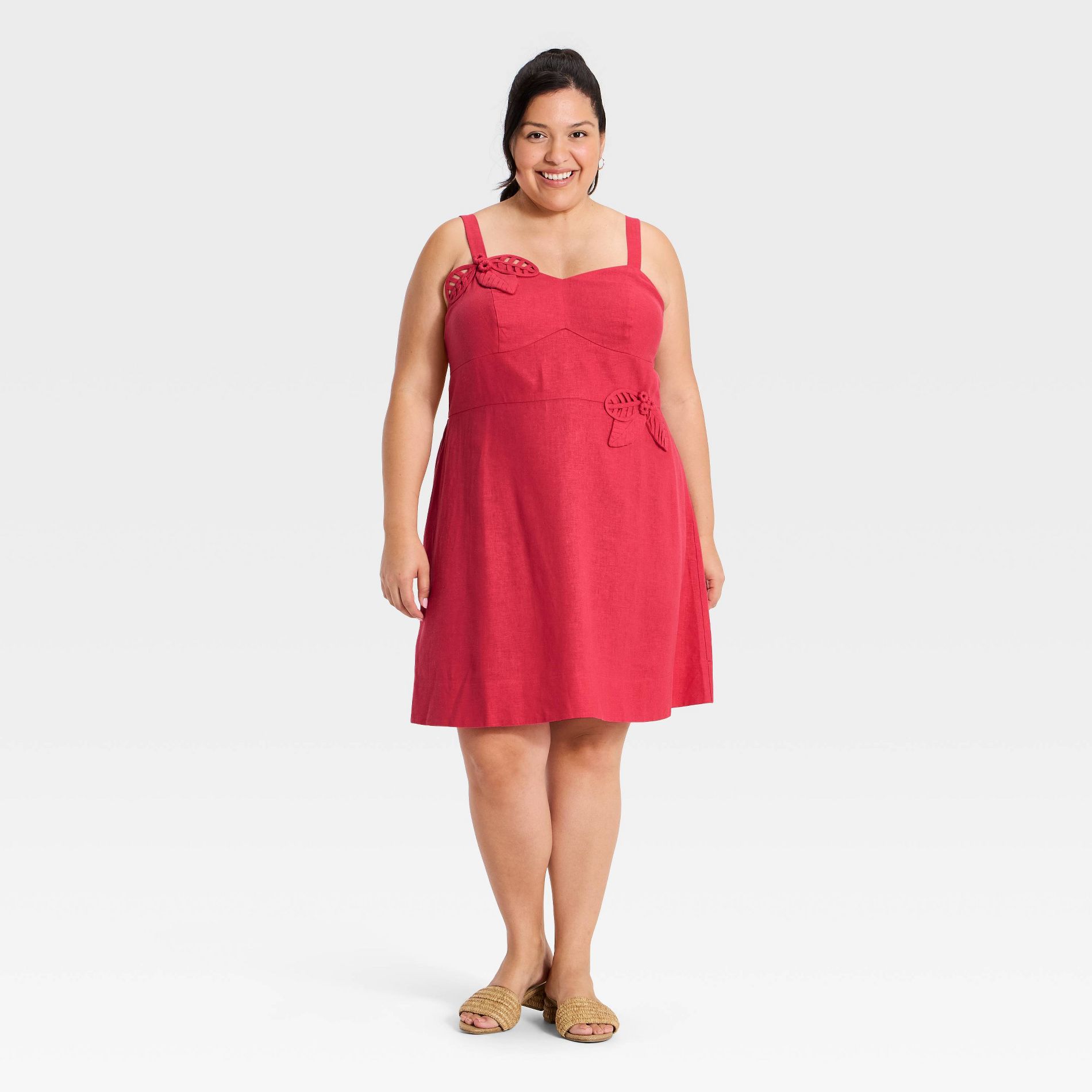 Women's Embellished Mini Dress - Ava & Viv™ Pink