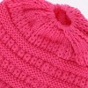 C.C Girl's One Size (2-5) Pony Tail Solid Cable Knit Winter Beanie - 3 of 3