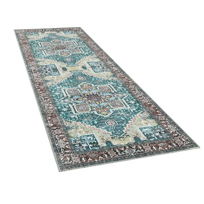 Machine Washable Area Rug,Vintage Floral Rugs for Living Room Soft Floor Carpet