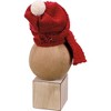 Primitives By Kathy 7.5 Inch Be Merry Sitter Snowman Rustic Primitive Looking Snowman Figurines - 2 of 3