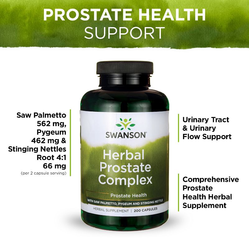 Swanson Herbal Supplements Herbal Prostate Complex Capsule 200ct, 4 of 7