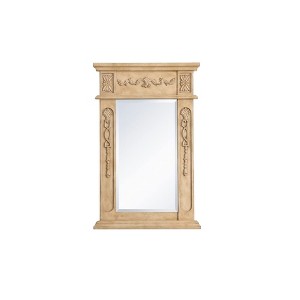 Elegant Lighting Wood frame mirror 18 inch x 28 inch in Antique Beige - 1 of 4