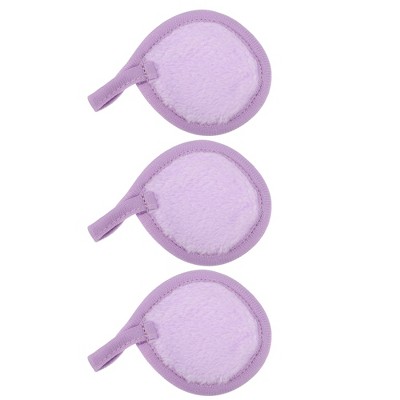 Unique Bargains Soft Flannel Pads Reusable Makeup Remover Eco Pads Facial Make Up Cleansing Removal for Most Skin Types 3 Pcs