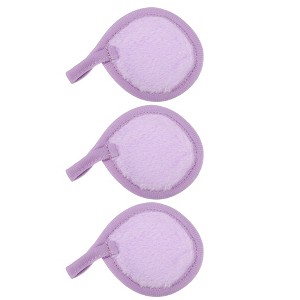 Unique Bargains Soft Flannel Pads Reusable Makeup Remover Eco Pads Facial Make Up Cleansing Removal for Most Skin Types 3 Pcs - 1 of 4