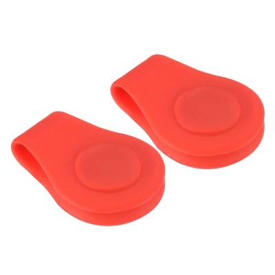 Unique Bargains Silicone Cap Clamp with Magnetic Removable Golf Hat Clips 2 Pcs