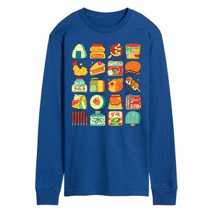 Men's - Instant Message - Japanese Snacks Oversized Long Sleeve Graphic T-Shirt - 1 of 4