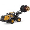 Komatsu WA475-10 Wheel Loader Yellow with Log Grapple and Log Accessories 1/50 Diecast Model by Universal Hobbies - 3 of 4