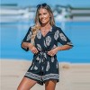 Women's Surplice Neck Floral Wide-Leg Romper - Cupshe - 3 of 4