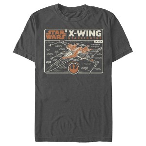 Men's Star Wars: The Rise of Skywalker X-Wing Schematic Frame T-Shirt - 1 of 4