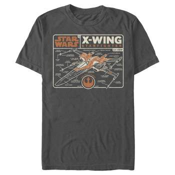 Men's Star Wars: The Rise of Skywalker X-Wing Schematic Frame T-Shirt