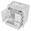 Akoasm 30 in. W Sink Bathroom Vanity Cabinet with One Door and Three Drawers-White - 4 of 4