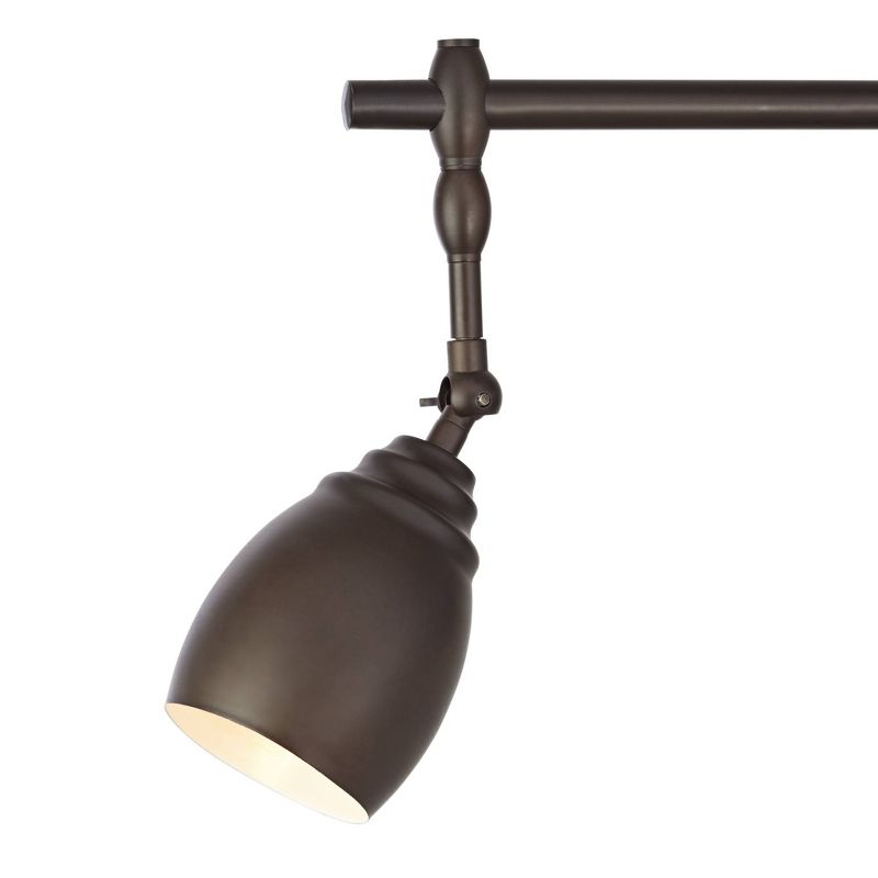 Pro Track Elm Park 4-Head Ceiling or Wall Track Light Fixture Kit Spot Light Brown Oiled Rubbed Bronze Finish Farmhouse Rustic Kitchen 44 1/2" Wide, 3 of 10