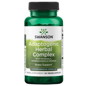 Swanson Rhodiola Ashwagandha Ginseng Complex Herb Blend Capsules, 60 Count. - 1 of 2