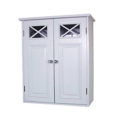  Elegant Home Fashions Slone mueble de dos puertas de persiana  estilo torre para ropa blanca, MDF, Blanco : Hogar y Cocina