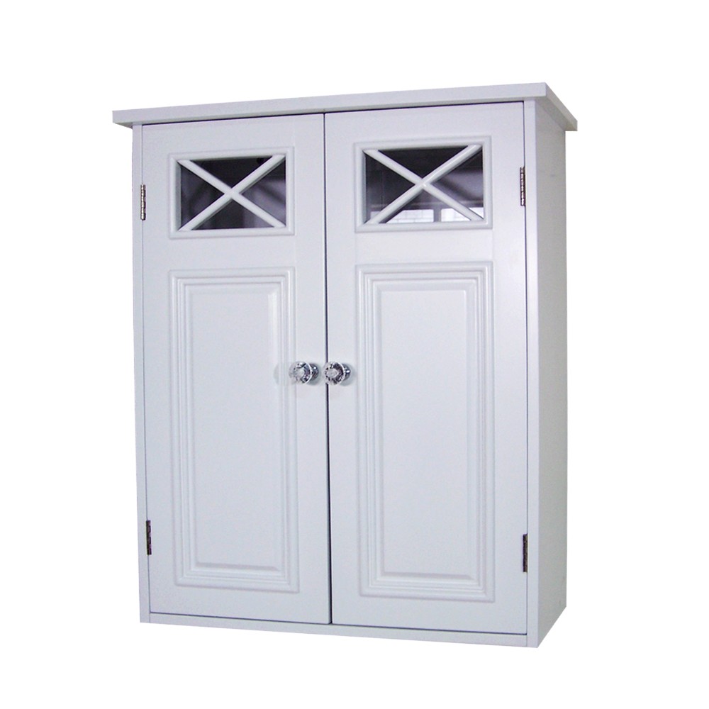 Photos - Wardrobe Dawson Two Doors Wall Cabinet White - Elegant Home Fashions