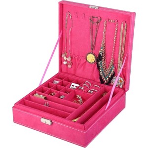SmallRig 2-Layer Jewelry Box with Lock, Blue Display Organizer and Secure Storage Case - 1 of 4
