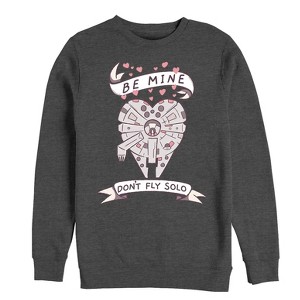 Men's Star Wars Valentine Don't Fly Solo Sweatshirt - 1 of 3