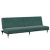 vidaXL Dark Green 2 Seater Convertible Sofa Bed with Footstool Soft Velvet Modern Design Sleeper Day Couch Two - 3 of 4