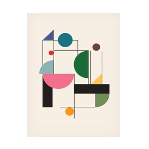 Tom Quartermaine 'Modern Colorful Bauhaus Abstract' Canvas Art - 1 of 4