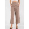 Slickblue Chic High Waisted Pants with Elastic Waistband, Functional Pockets, Missy Fit, Bold Red Color, Sizes S-L - 2 of 4
