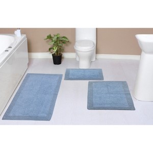 Home Weavers Luxury Collection 100% Cotton Tufted Bathroom Rug Set, Non-Slip Latex Bath Rug Set - 1 of 4