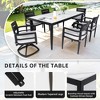 Christopher Knight Home Southey 71" Aluminum Rectangle Dining Table with Stone Top and Umbrella Hole - 4 of 4