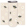 Elanze Designs Bee Flower Pattern Yellow Cream 20 ounce Stainless Steel Travel Tumbler - 2 of 4