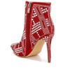Moolah  Embossed Stiletto Heel Ankle Boots - 3 of 4