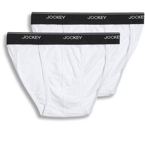 Jockey Men's Underwear Elance String Bikini - 3 Pack, White, M at   Men's Clothing store