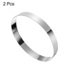 Unique Bargains Stainless Steel Seamless Nonstick Mirror Coating Round Cake Ring 2 Pcs - 3 of 4