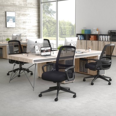 Boss High-Back Adjustable Black Mesh Office Task Chair